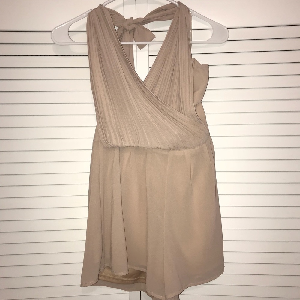 Beige/cream halter romper
